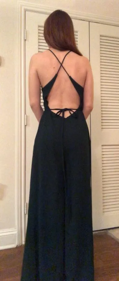 ZARA emerald green jumpsuit - Image 3