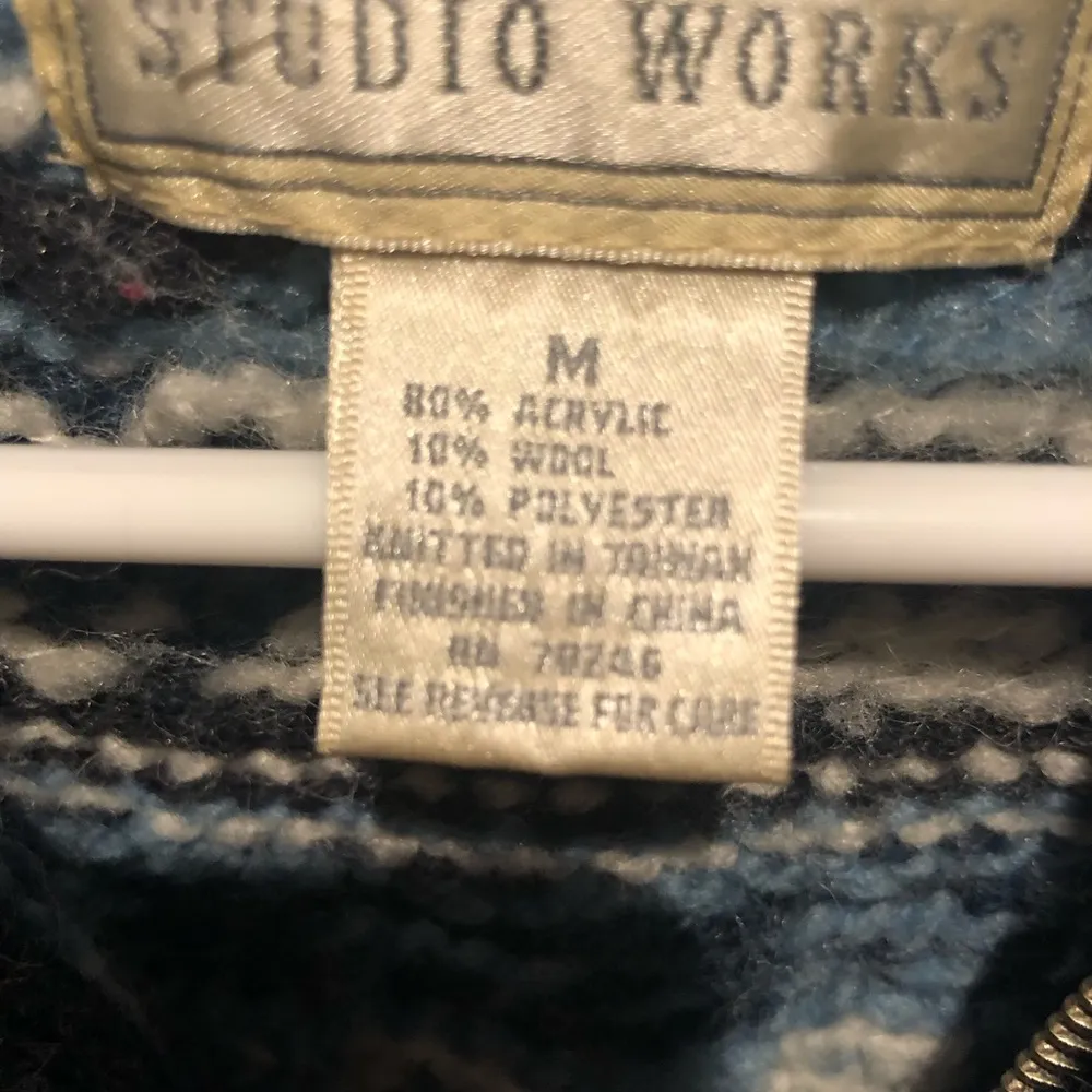 Vintage Studio works wool blend sweater 1/4th zip- medium - Image 5