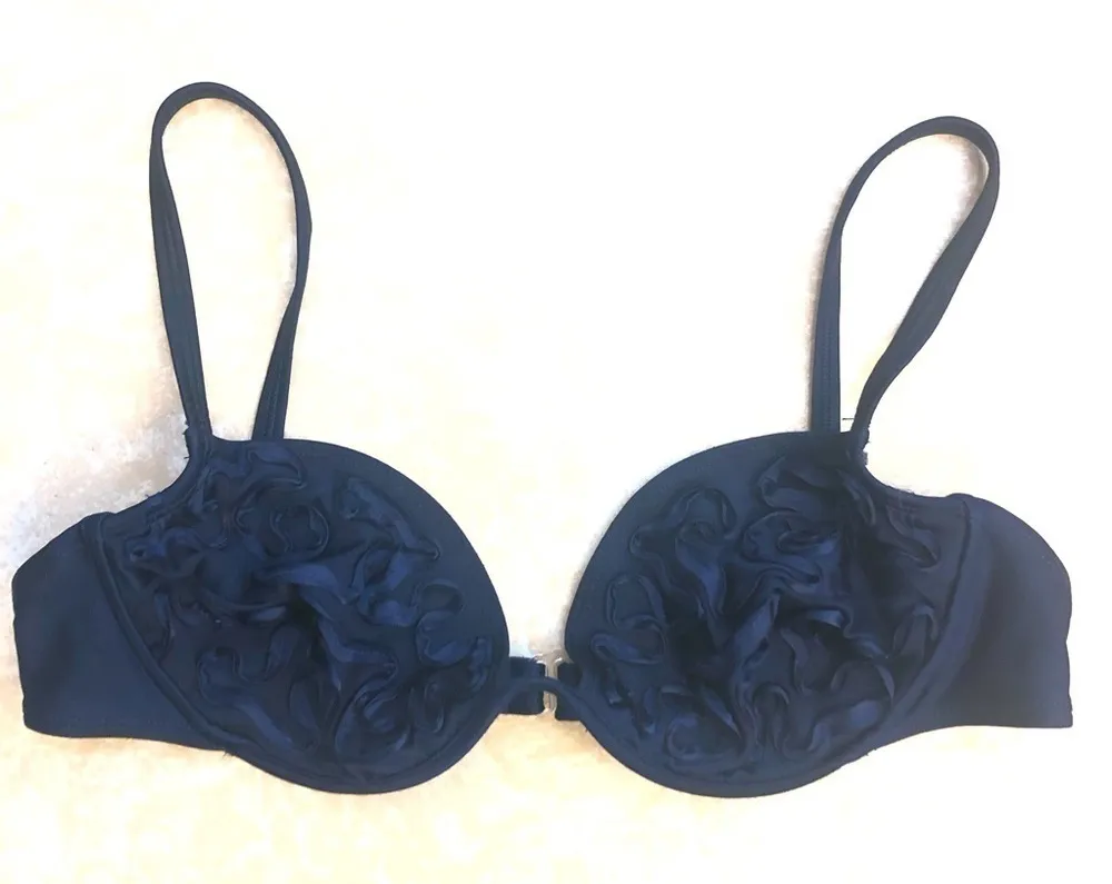 La Blanca soutache bikini top soft cup ,underwire, applique detail, B/C cup - Image 1