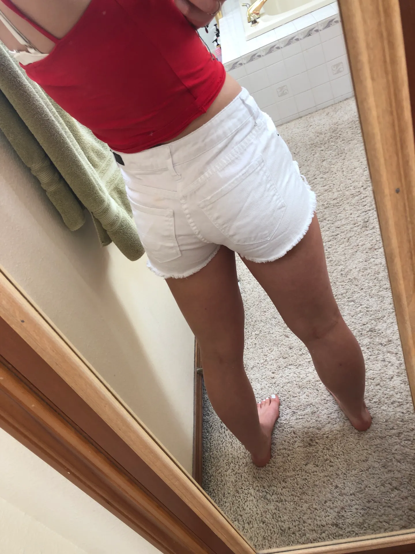 sts blue white distressed denim shorts - Image 8