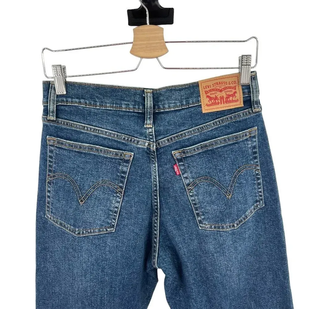 Levi's Wedgie Fit Straight Jeans Medium Destructed Size 29‎ - Image 8