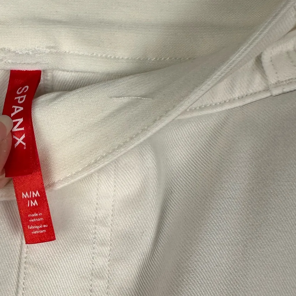 Spanx Stretch Twill Cropped Wide Leg Pant Work Beach Women’s Sz M - Image 9