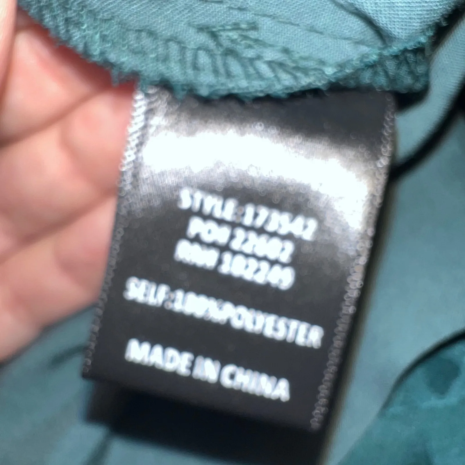 Skies Are Blue Wide Leg Pant Size 1X Pull On Satin Hunter Green Leopard NWT - Image 6