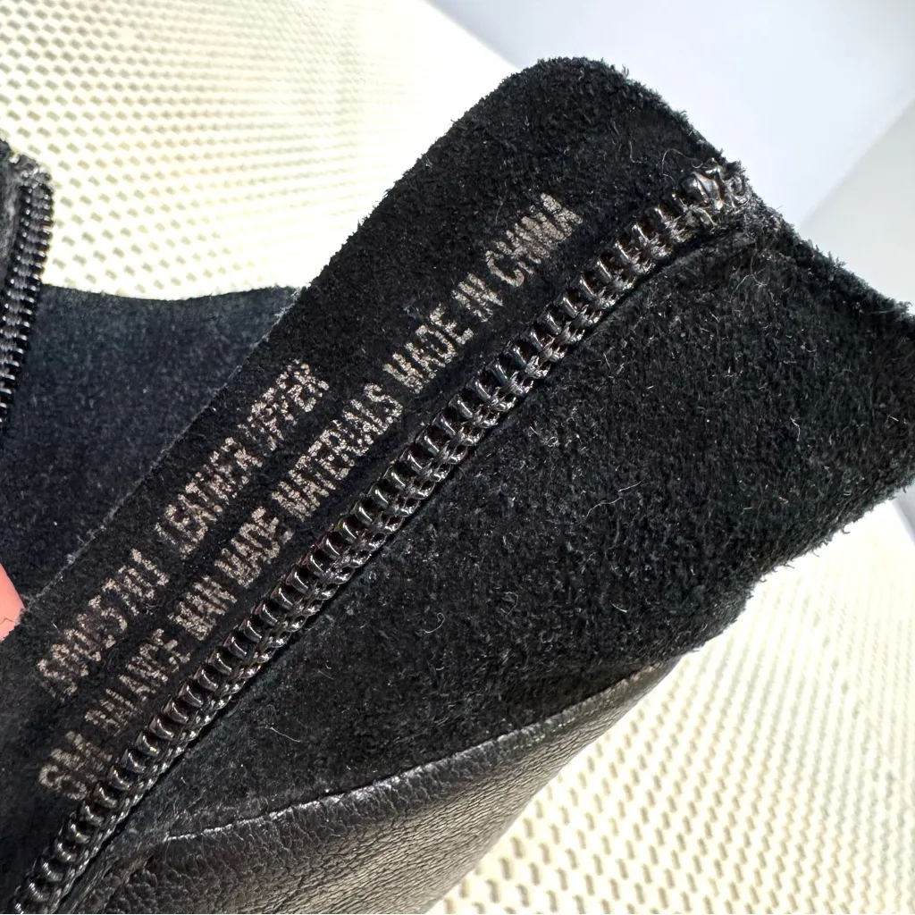 Isola Black Leather Suede Booties - Image 5