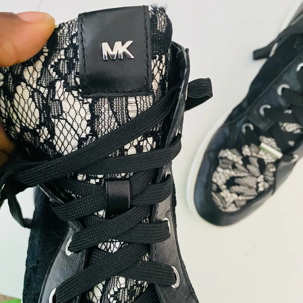 Michael Kors Black Lace Ankle Sneakers - Image 5