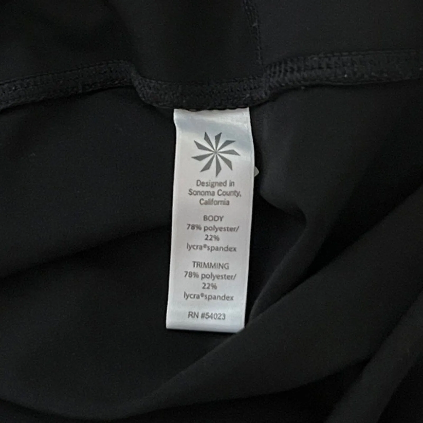 Athleta Pants Women Medium Spliced Sonar Tight Black Navy Blue Yellow Athleisure - Image 6