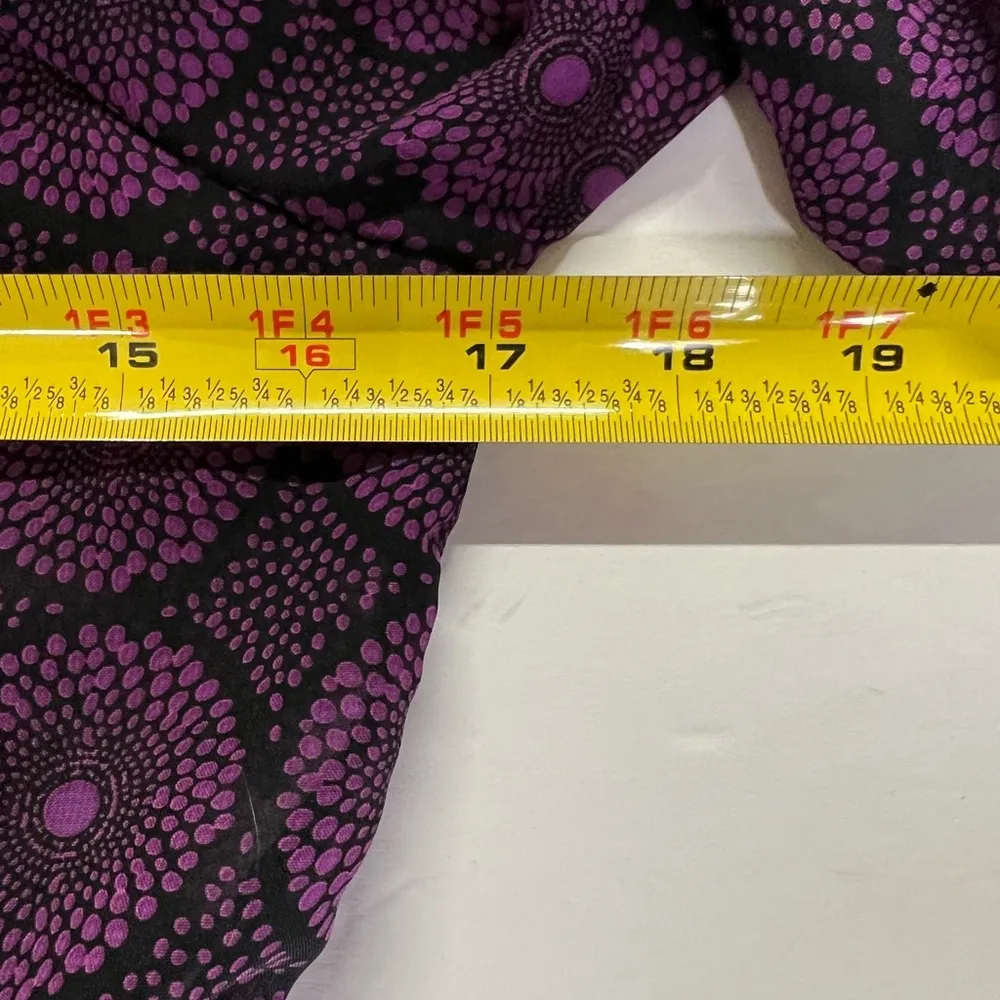 Mossimo layered sheer puff short sleeve dress M casual going out geometric Purple Size M - Image 5