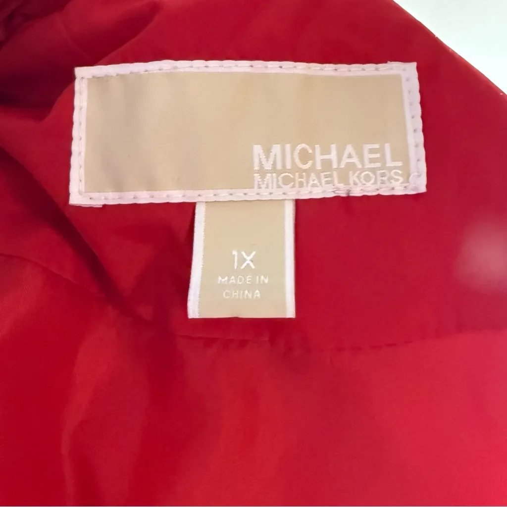 Michael Kors Vibrant Red Puffer Vest - Image 3