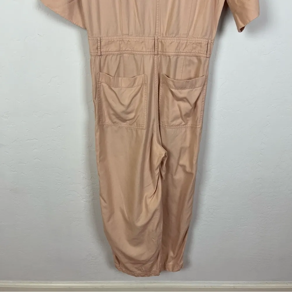 Madewell Top-Stitched Coverall Jumpsuit in Blush - Image 5