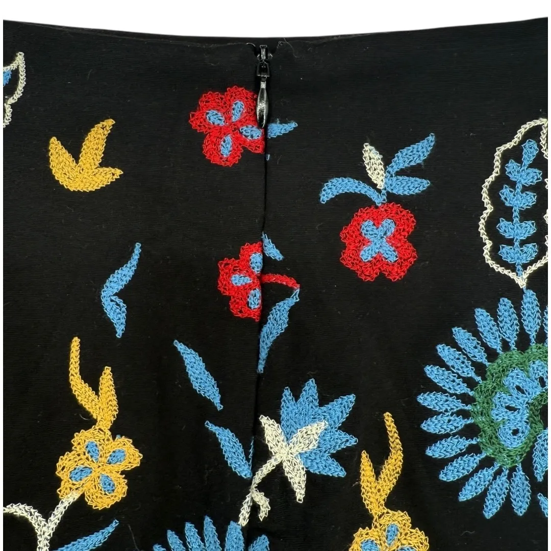 J. McLaughlin Women's Bainbridge Floral Embroidered Pencil Skirt Black Size 6 - Image 6