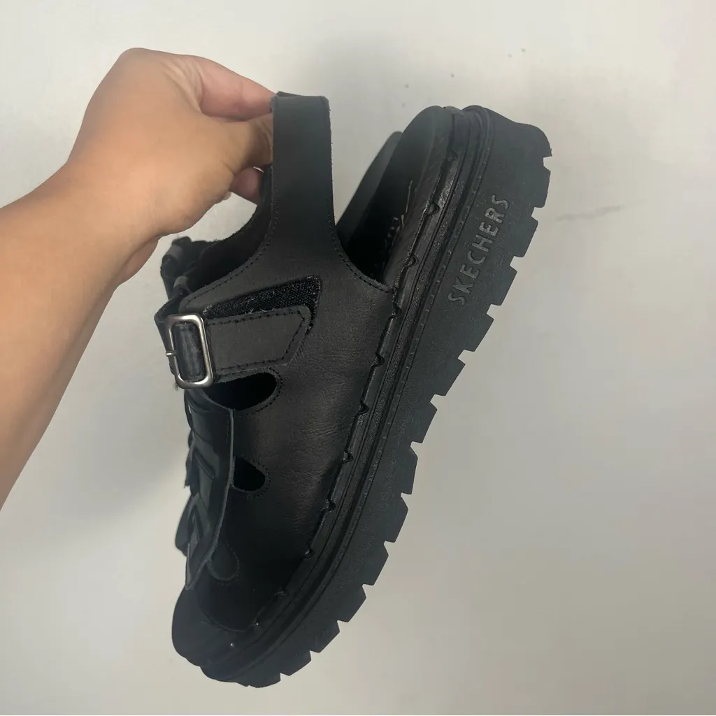 Skechers Jammers Fisherman Chunky Sandals Platform Women's Size 11 Black - Image 2