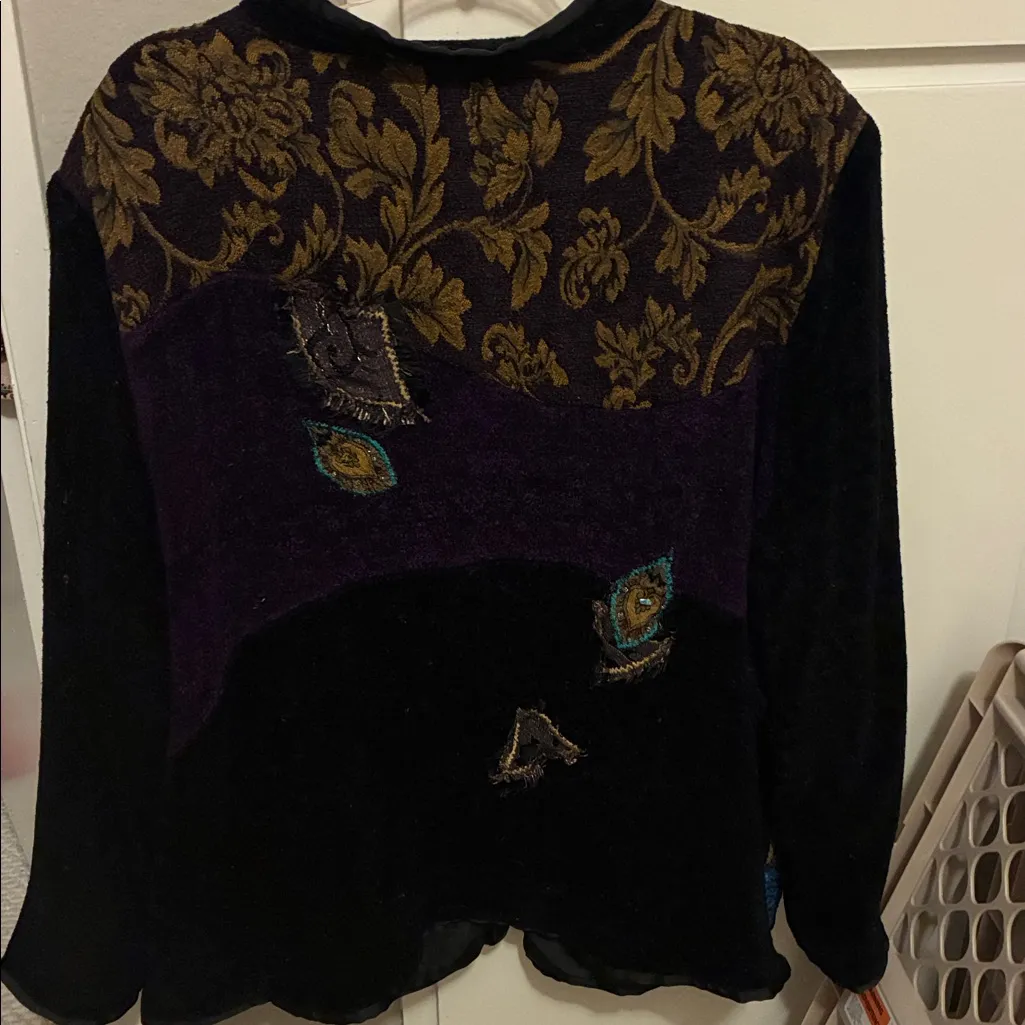 Indigo moon true vintage preloved jacket blazer Purple Size 18 - Image 6