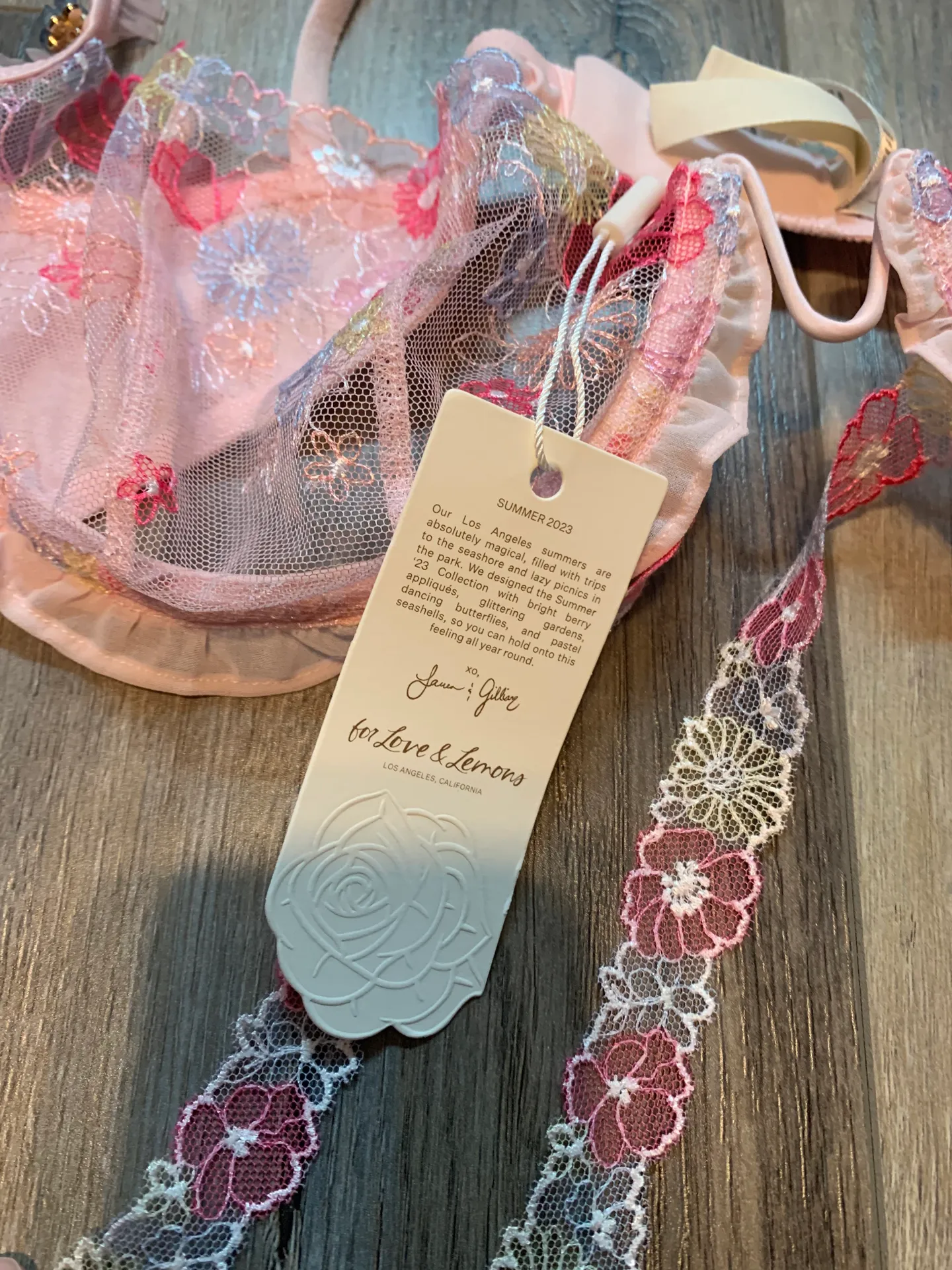 For Love And Lemons Greenhouse Garden Underwire Bra - Image 3