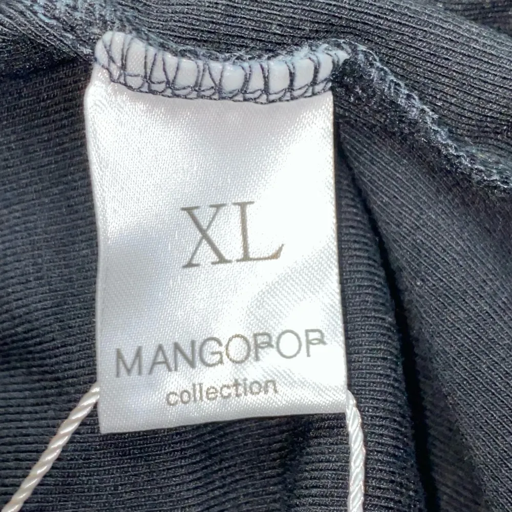 🎓 NWT Mangopop Black Ribbed Keyhole Front Bodysuit Mock Neck - Image 4