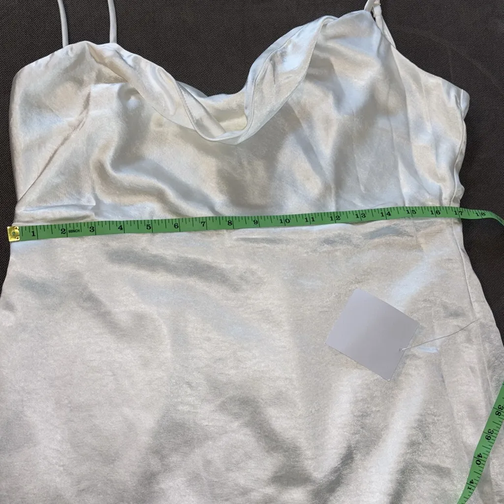 Lulus Passionate Allure Ivory Satin Backless Cowl Neck Maxi Dress White Size XL - Image 12