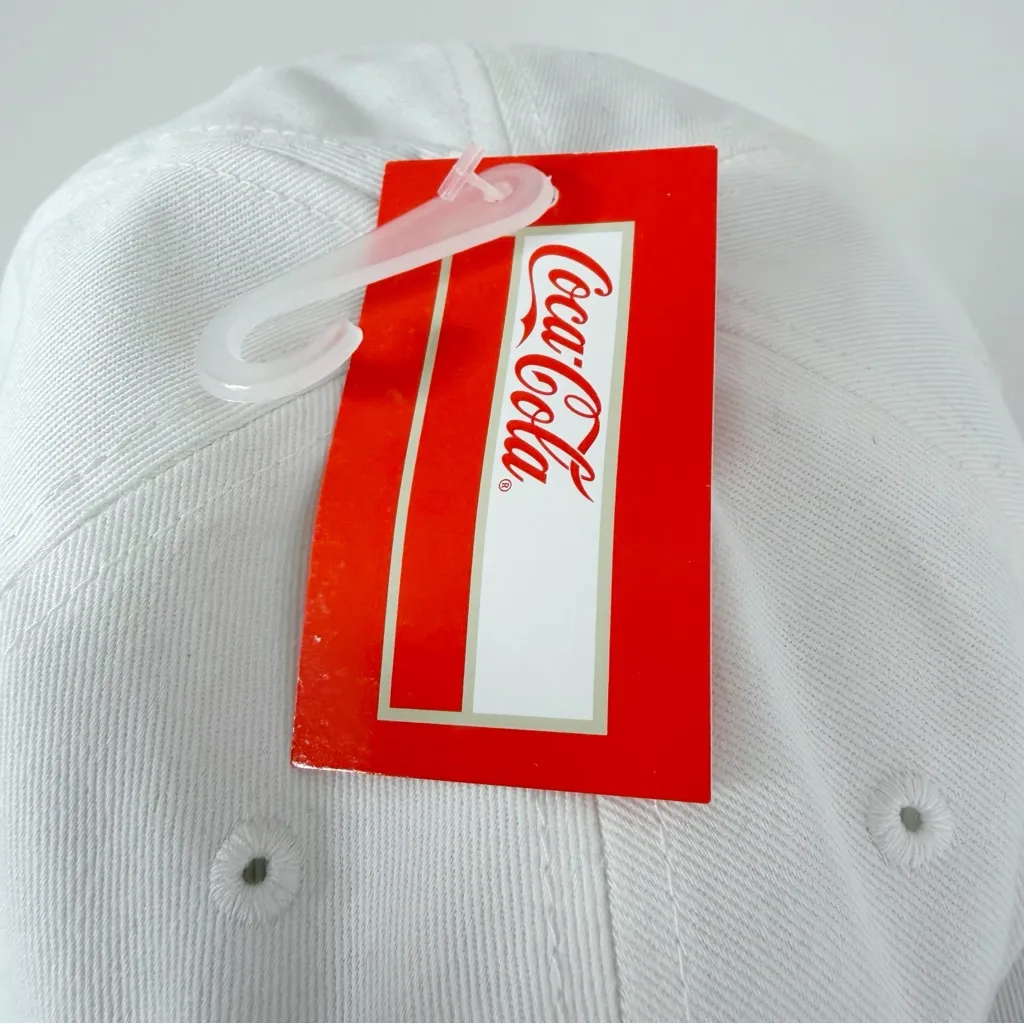 Diet Coke Hat Cap Coca Cola Womens Embroidered Adjustable White Red Fun Gift - Image 2