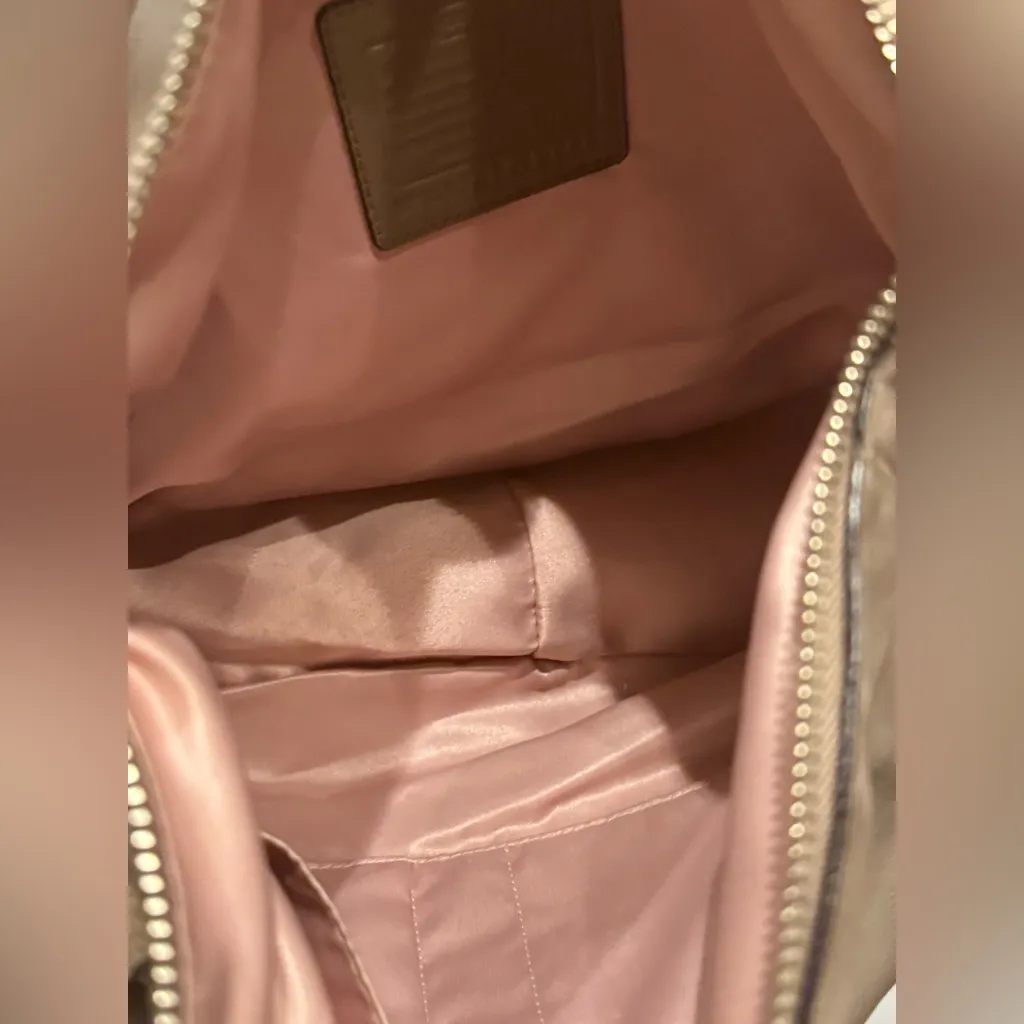 COACH Kristin Sand Brown Luxury Leather Large Satchel Two Way Bag Purse 19295 - Image 10