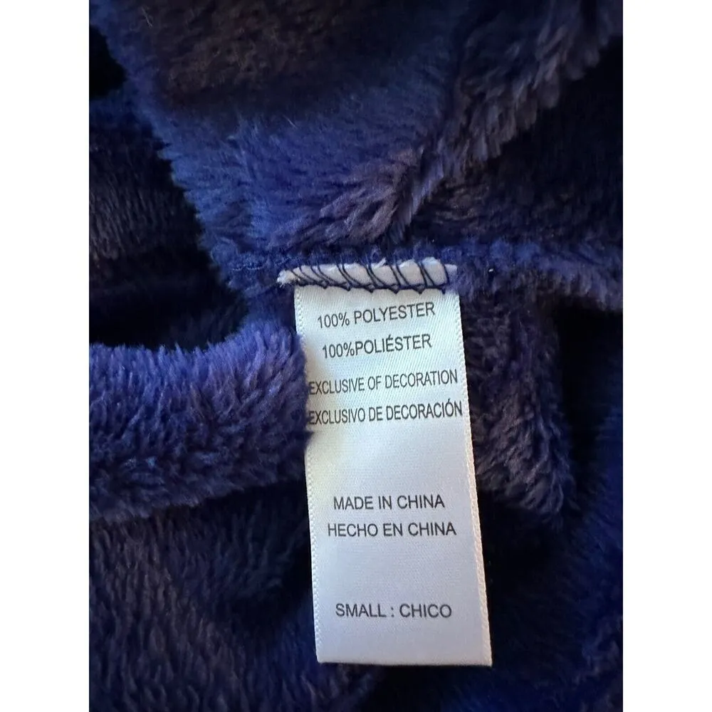 Carole Hochman Women’s Small Soft Plush Deep Blue Textured Long Wrap Robe Cozy - Image 4