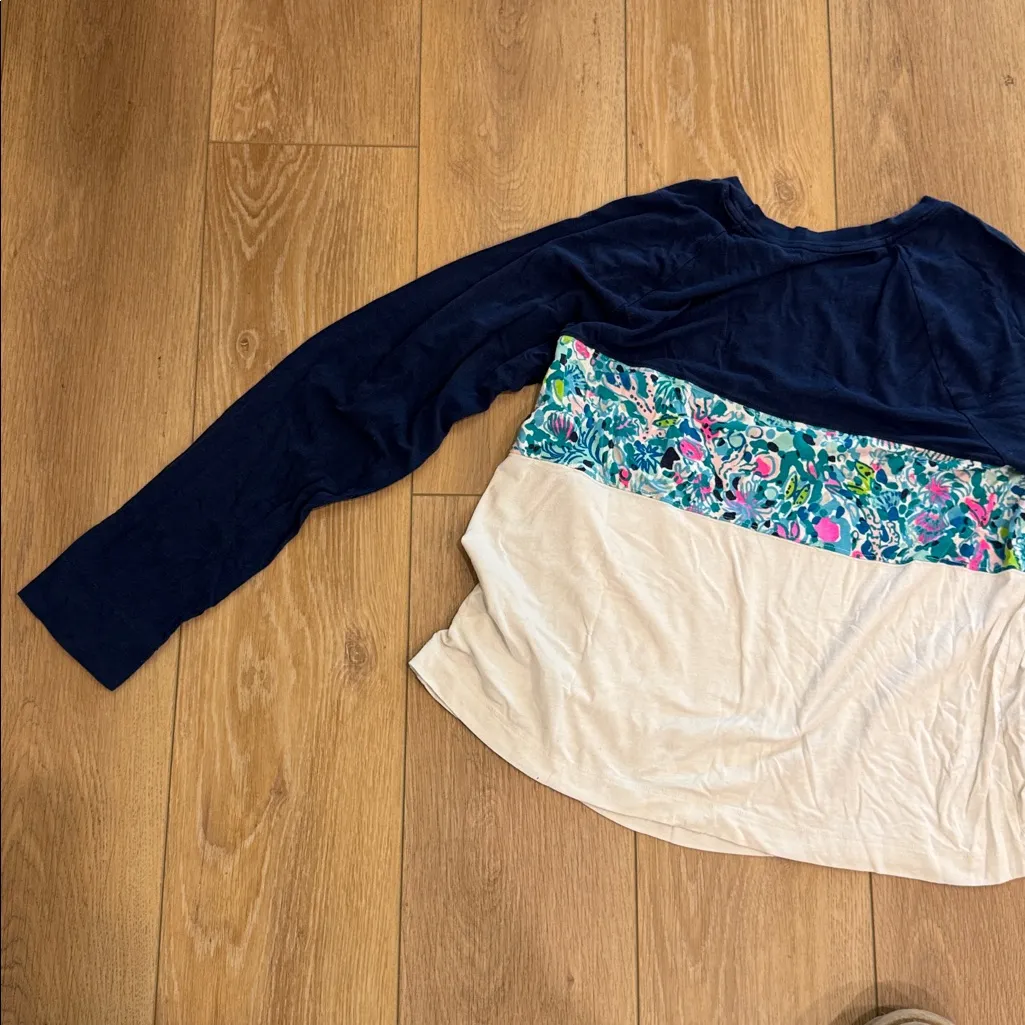 Lilly Pulitzer Chapman Long Sleeve Top Multi Dive Bar - Image 6