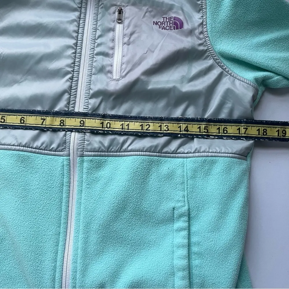 The North Face Vintage Polar Fleece Sherpa Jacket Blue Green Small Medium - Image 5