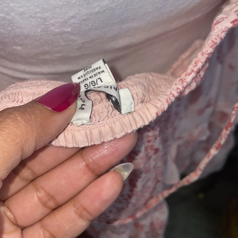 AE Pink Ruffled Tiered Midi Dress with Puff Sleeves - Image 7