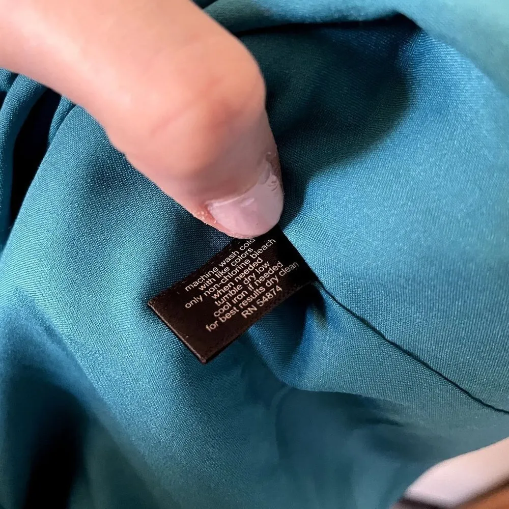 The Limited teal blue business casual knee length pencil skirt delicate comfort - Image 7