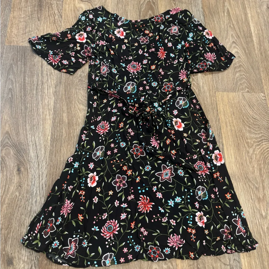 & Other Stories Los Angeles Atelier Dark Floral Mini Dress Sz 6 | Romantic Boho - Image 2