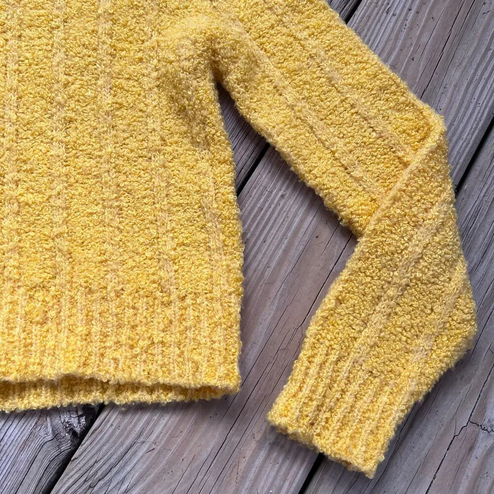 Kitty Hawk Women's Vintage Yellow Turtleneck Sweater Size XXS - Image 4