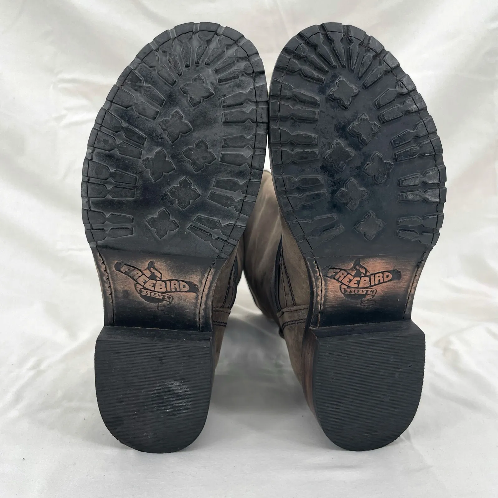 Freebird By Steven Prince Boot Gray Engineer Buckle Biker Moto Boots Size 7 - Image 12