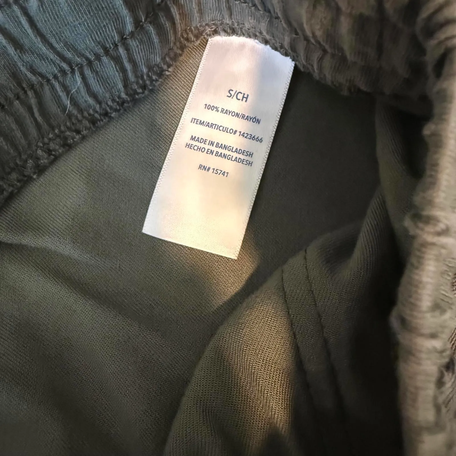 Splendid Camo Joggers Women’s Small Green Drawstring Pocket Rayon Pants - Image 3