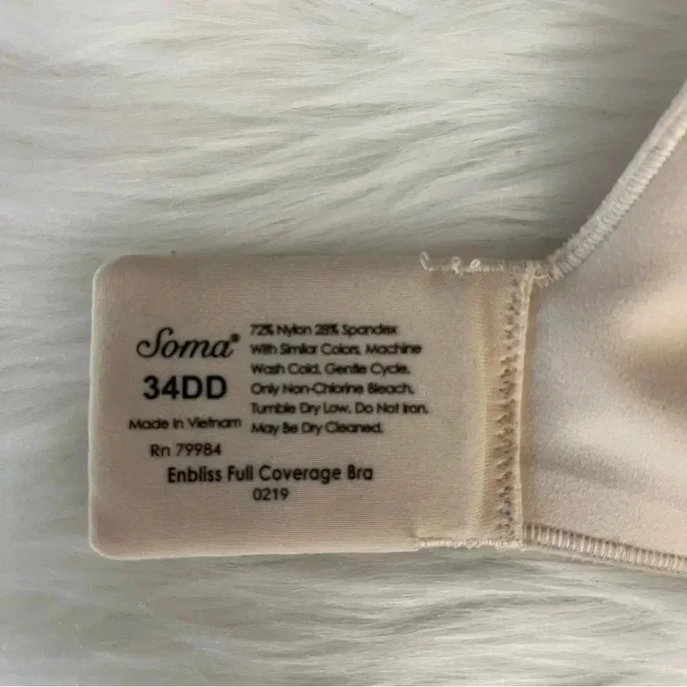 Soma Beige Enbliss Full Coverage Bra Nude Size 34DD - Image 4