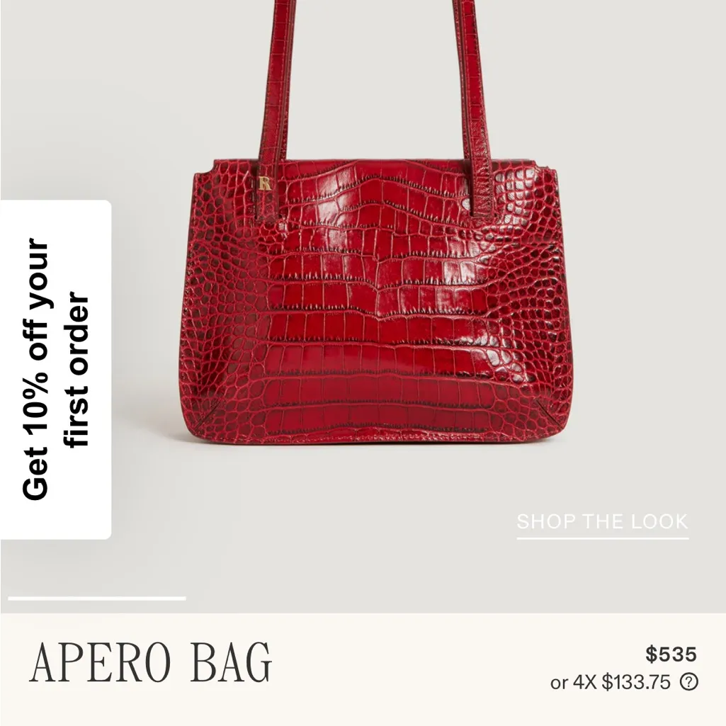 Rouje Paris Apero Bag Red Crocodile - Image 5