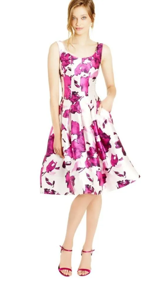 NWOT Oscar de la renta water color floral print dress - Image 2