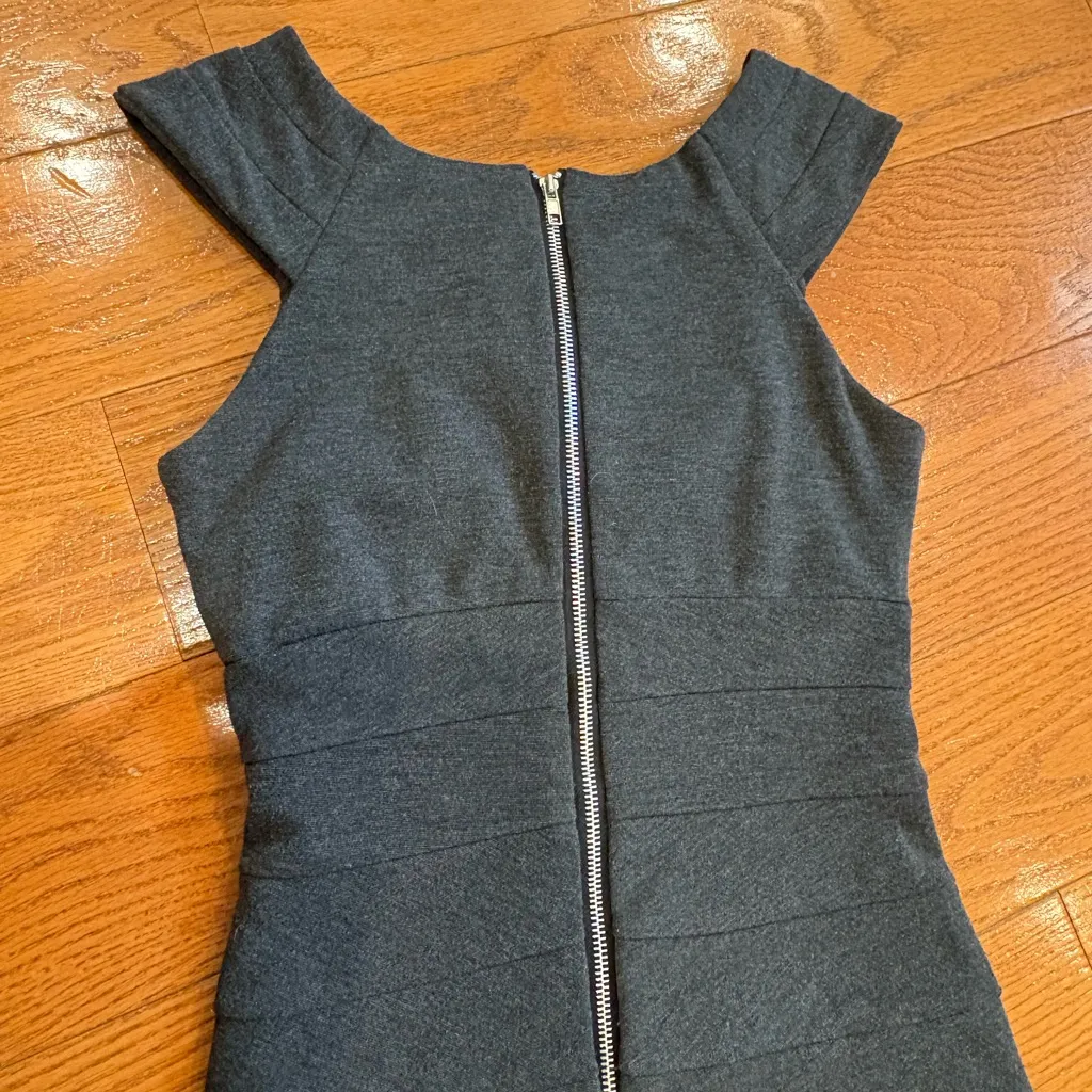 AX Paris Bodycon Bandage-Style Dress – Charcoal Gray – UK 12 (US 8) - Image 5