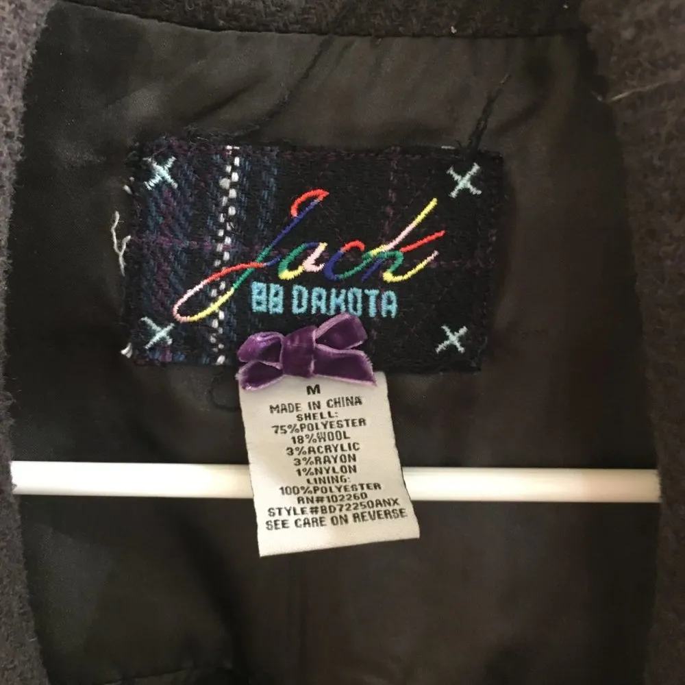 Bell Sleeve Cropped Peacoat Size M - Image 2