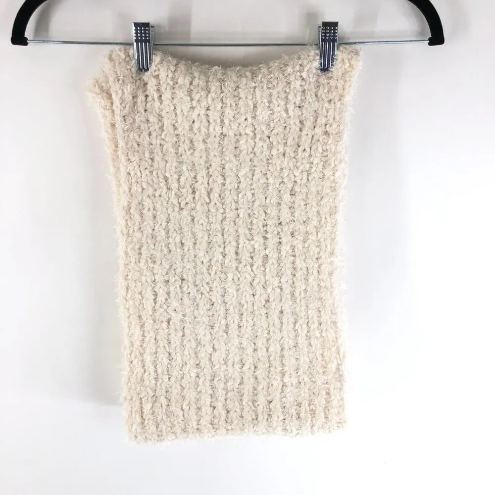 Steve Madden Womens Scarf Infinity Chunky Knit Ivory Soft 33x10 - Image 2