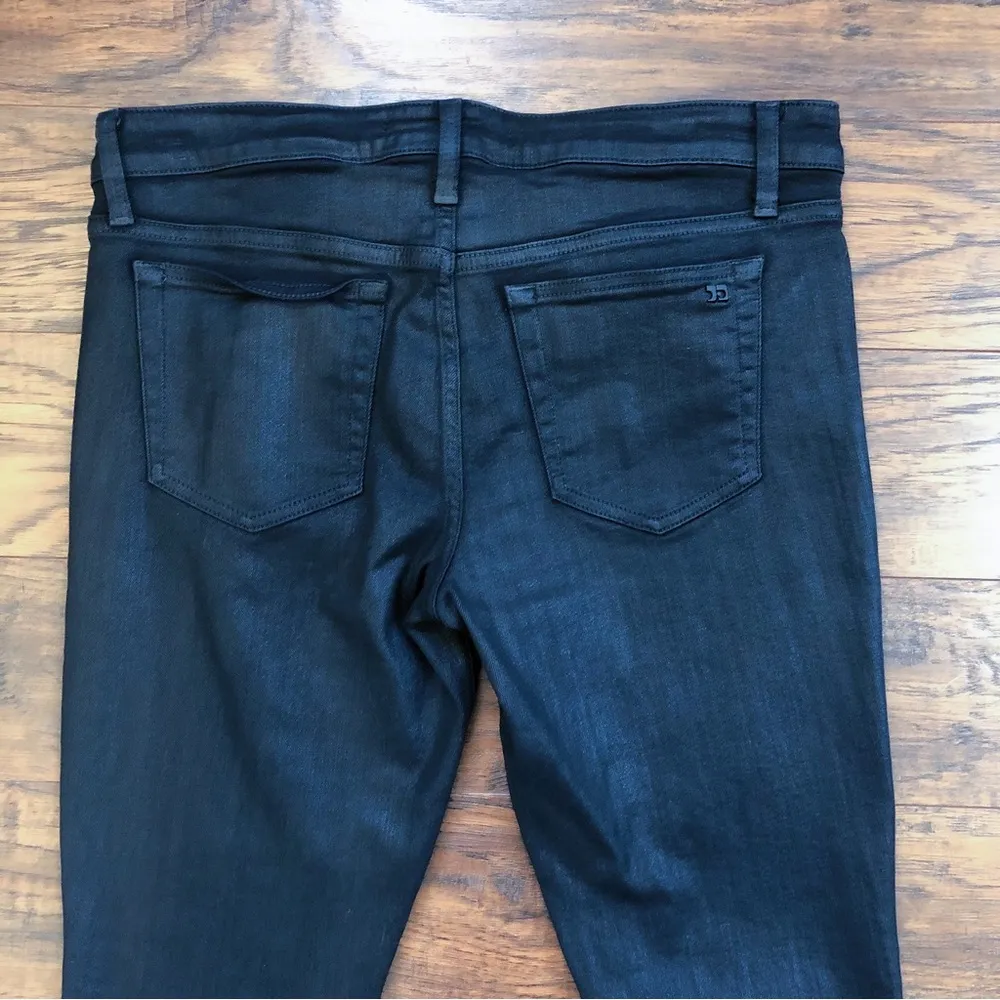 JOE'S • The Skinny jeans Coated Black waxed denim mid rise moto grunge stretch - Image 10