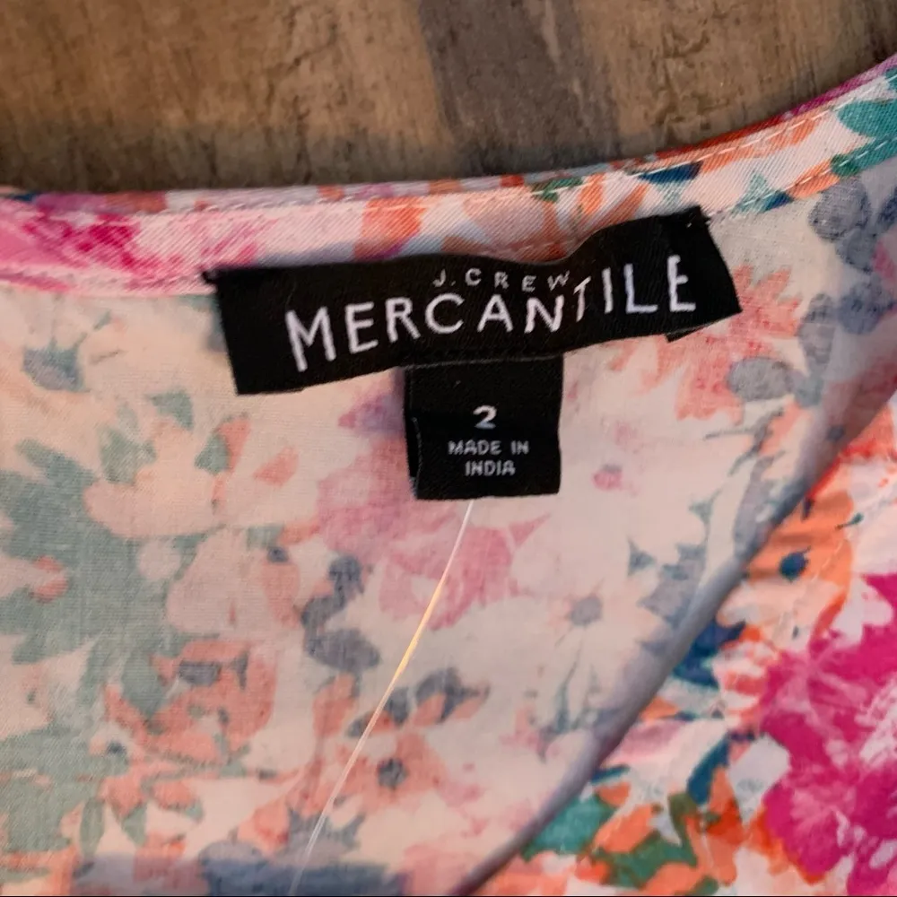 New NWT J Crew Mercantile Floral Print V Neck Dress Size 2 - Image 6