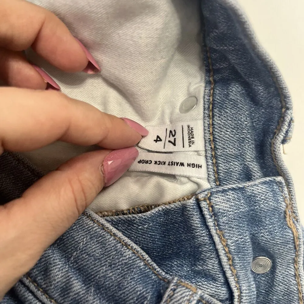 Sz 4 /27 Sculpting Pocket High Rise Boot Crop Jeans Ann Taylor - Image 9