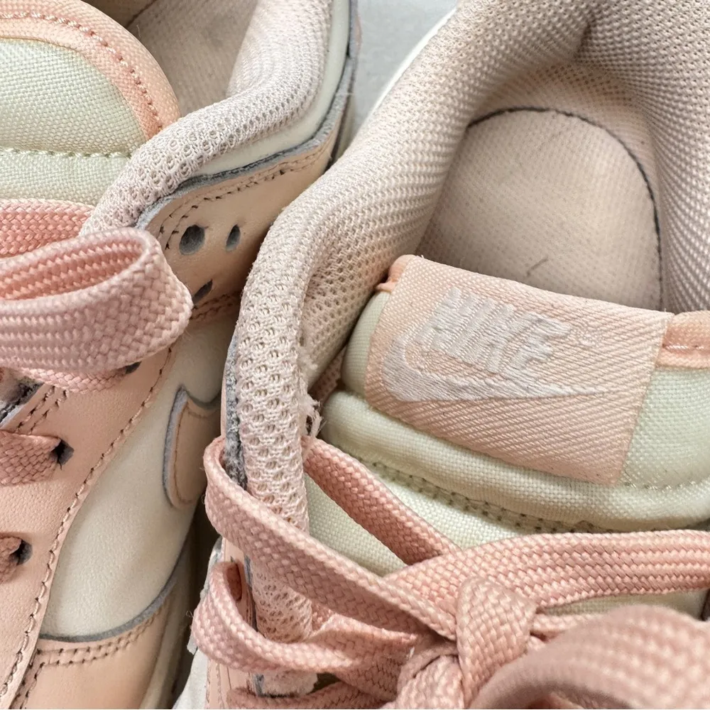 Nike Dunk Low Light Pink White Sneakers Womens 7 Tennis Shoes Running Casual - Image 5