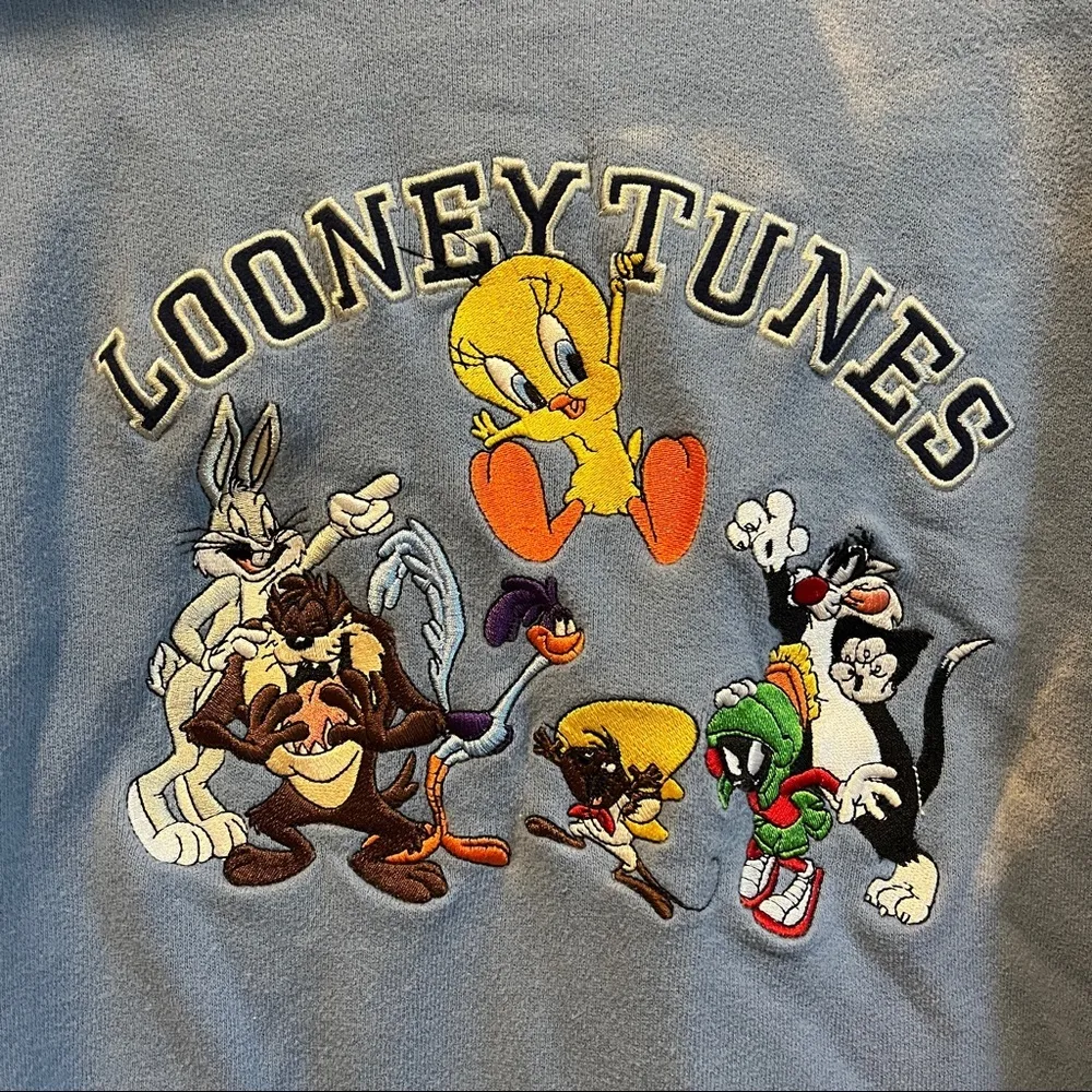Looney Tunes Vintage Embroidered Zip Up - Image 6