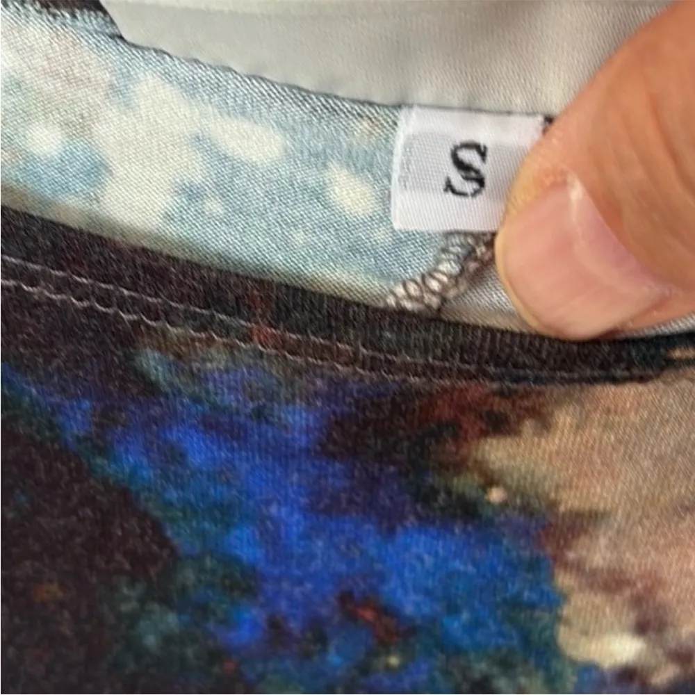 EUC Bryn Walker Damien Galaxy Print Jersey L/S Tunic / Dress Oversized Small - Image 8