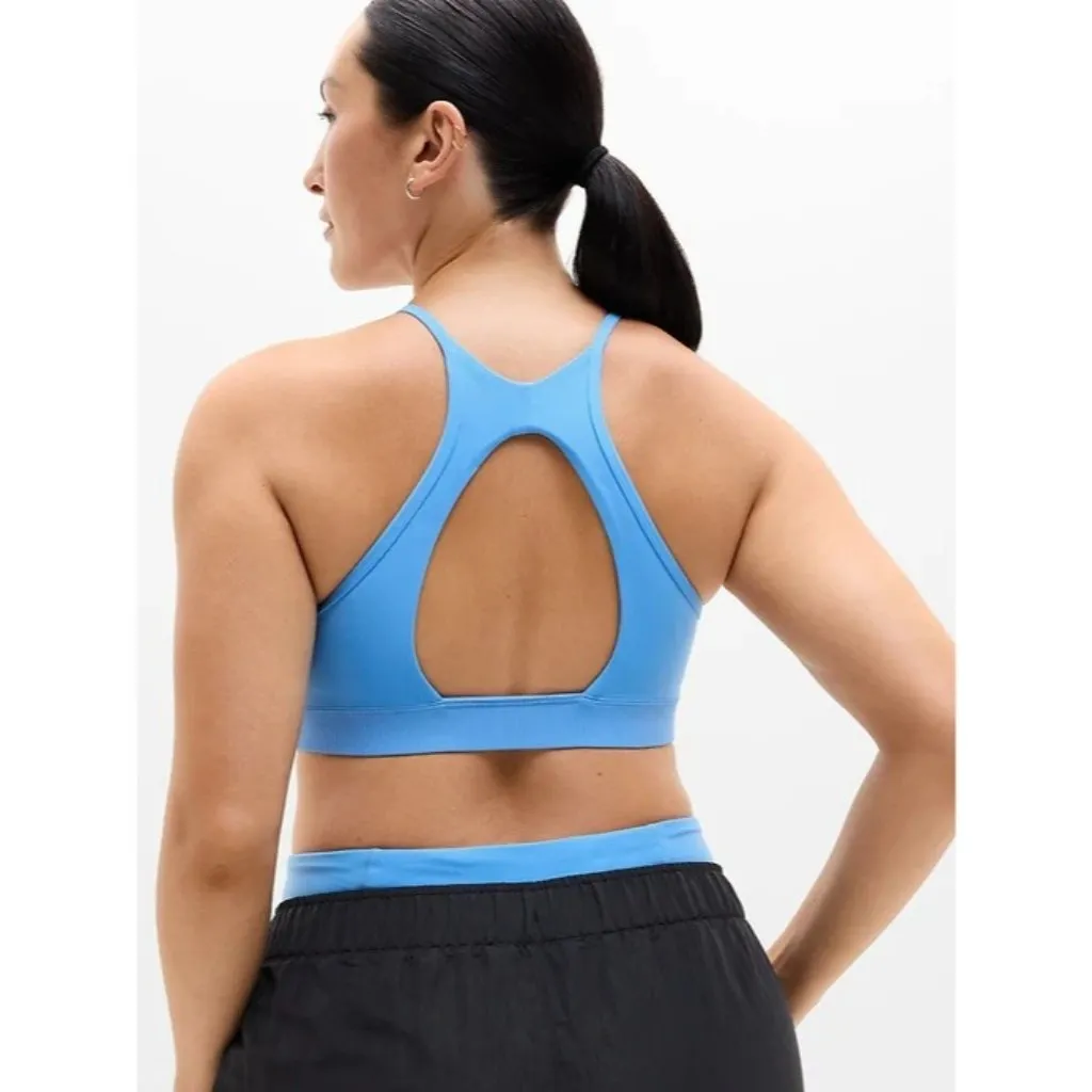 New Athleta S Transcend High Neck Sports Bra Cornflower Blue Small Cup A-C - Image 5