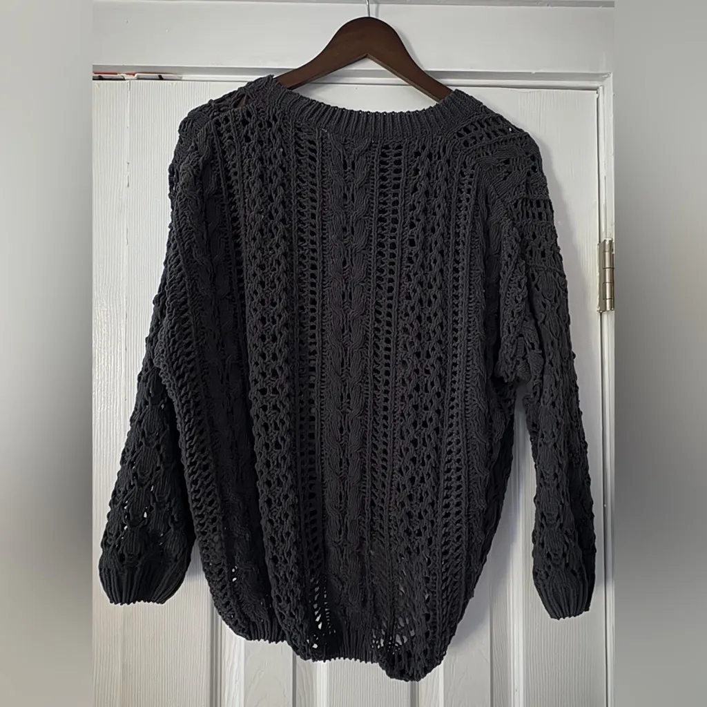 Elodie Charcoal Knit Sweater Size XS EUC - Image 2