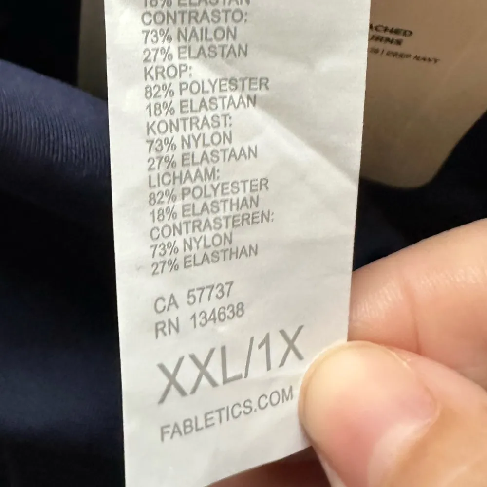 NWT Fabletics Oasis PureLuxe High-Waisted Pocketed Kick Flare Sz XXL/1X Navy - Image 10