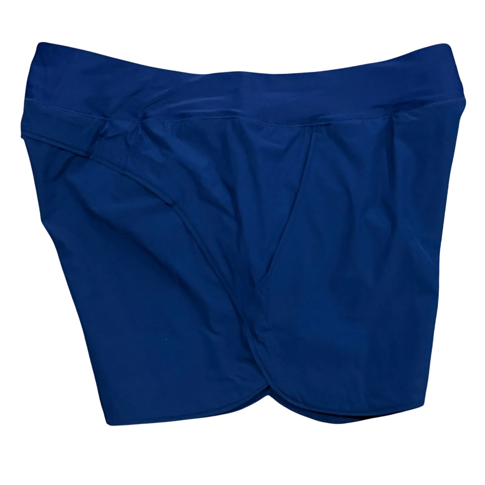 Lands End Womens Sz 16 Blue Swim Shorts Elastic Waist Pockets built in Swimsuit - Image 4