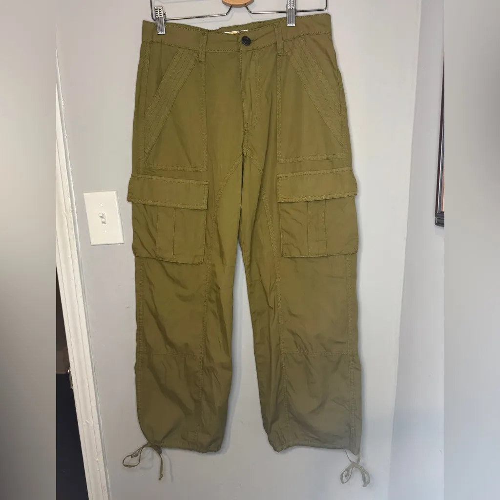 KUT Erika Olive Green Mid-Rise Utility Pant - Image 2