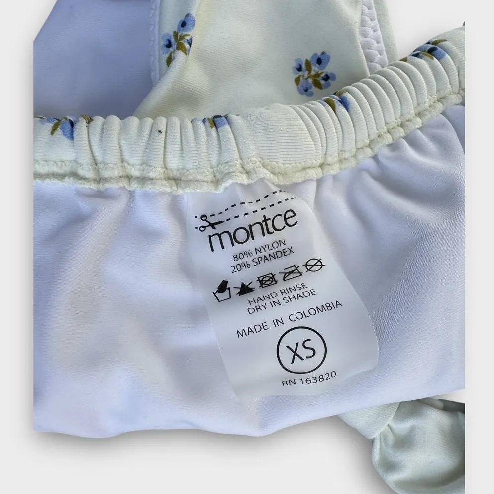 Montce Heidi Floral Sandra Bikini Bottom Size XS White - Image 7