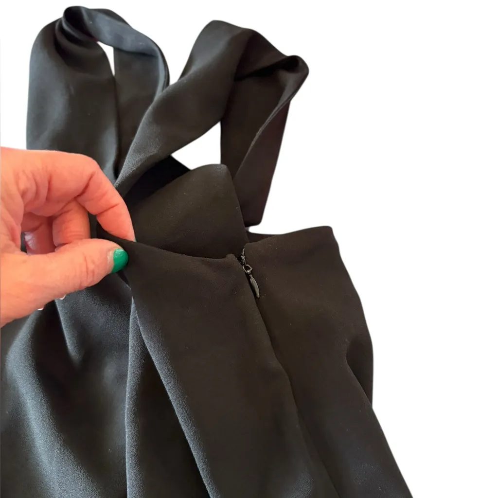 Zara Wide Leg Black Jumpsuit V Neck Sleeveless Womens Size Small - Image 7