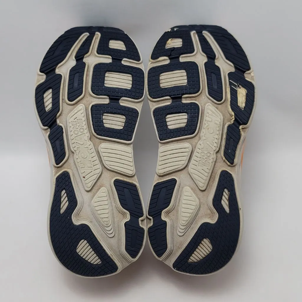 Women's Hoka One Bondi 7 Running Sneakers Athletic Shoes Blue Orange Size 8.5 - Image 9